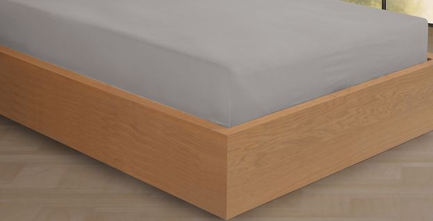 Drap Housse 180x200 Cm Flanelle De Coton Gris