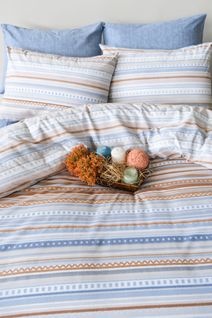 Parure De Lit 1 Personne 140x200 Cm Coton Imprimé