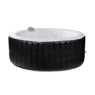 Spa Gonflable As04 - 185 X 65 Cm - 4 Places - Rond (livé Avec Filtre, Cadenas, Tapis De Sol Et Couve