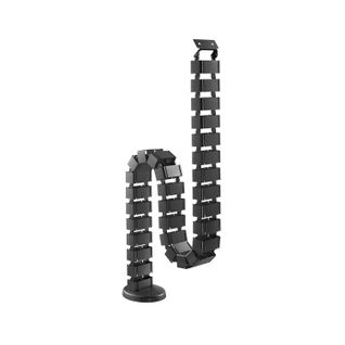 Goulotte Passe-câbles Verticale Articulée, Longueur 130cm, Noir