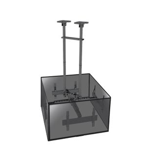 Support Plafond Pour 4 Écrans TV 50"- 75" Hauteur Réglable 86-325cm