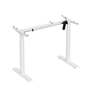 Pied De Bureau Motorisé Assis-debout, Hauteur 70-120 Cm, Blanc