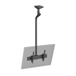 Support TV Plafond Inclinable 1 Écran 43''- 75'' Hauteur 175cm Noir