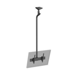 Support TV Plafond Inclinable 1 Écran 43''- 75'' Hauteur 225cm Noir