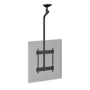 Support TV Plafond 1 Écran Mode Portrait 65''- 75'' Hauteur 225 Cm Noir