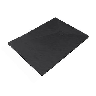 Receveur En Résine - Effet Pierre - 80x120 Cm - Noir