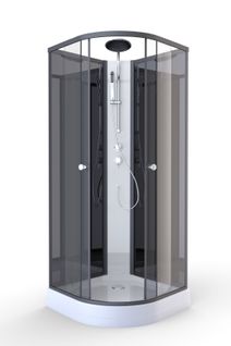 Cabine De Douche Graphite - 85x85x230 Cm - Gris Anthracite