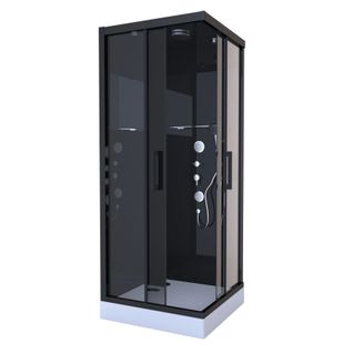 Cabine De Douche Black Mirror Carrée - 90x90 Cm - Noir