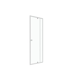 Porte De Douche Pivotante Ajustable De 78 à 90cm En Alu. Blanc Et Verre Transparent - Whity Pivot