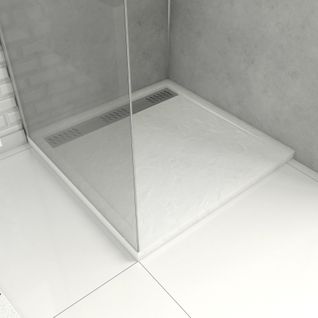 Receveur Extra Plat - 80x80x4 Cm - Blanc
