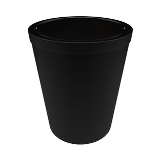 Poubelle Avec Couvercle Pivotant - Ø20 Cmx(h) 24 Cm - Noir