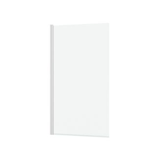 Pare Baignoire Rabattable 70x130cm - Profilé Blanc Mat - Verre Trempé 4mm - Elementary