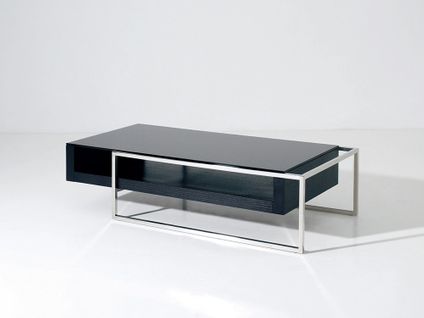Table Basse "julie" - 130 X 63.8 X 33.7 Cm - Noir