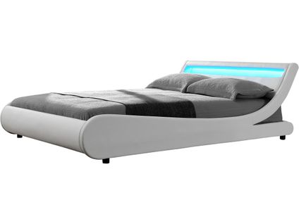 Lit LED "natacha" - 160 X 200 Cm - Blanc