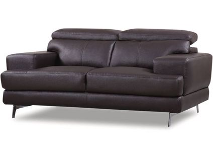 Canapé Cuir Reconstitué/pvc "venise" - 2 Places - Marron