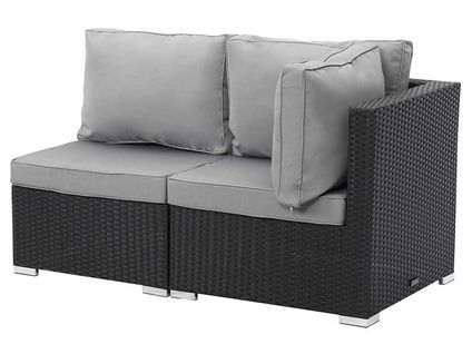 Canapé de Jardin Méridienne 2 PCs "ibiza" - Atlanta - Noir