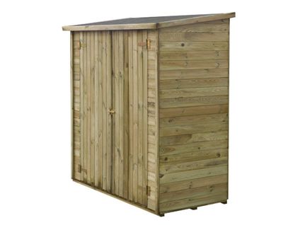Abri Jardin Bois Adossable "lipki " - 1.79 X 0.9 X 1.78/1.87 M  - 1.61 M² - 12 Mm - Avec Plancher