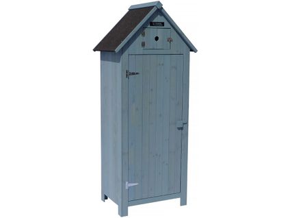 Armoire De Jardin "cabanon" - 77 X 54.5 X 179 Cm - Bleu Ciel