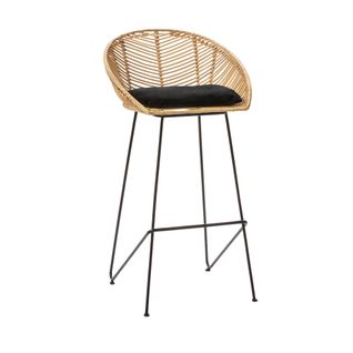 Tabouret De Bar En Rotin 76cm