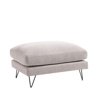 Pouf En Tissu Pieds Épingles Noirs