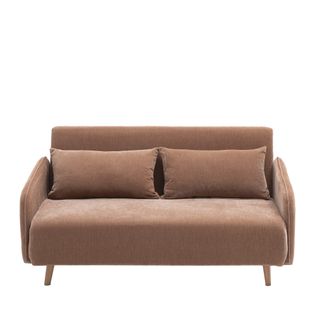 Canapé Convertible 2 Places En Tissu Chenille L140cm