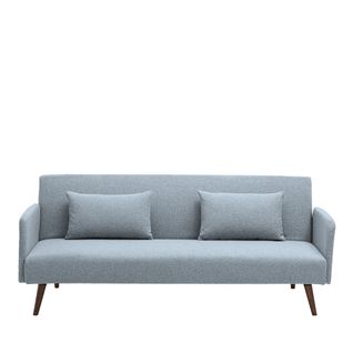 Canapé Convertible 3 Places En Tissu Bouclette