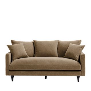 Canapé 3 Places En Tissu Pieds Tournés