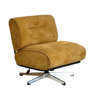 Fauteuil Pivotant En Tissu Chenille Pied Étoile