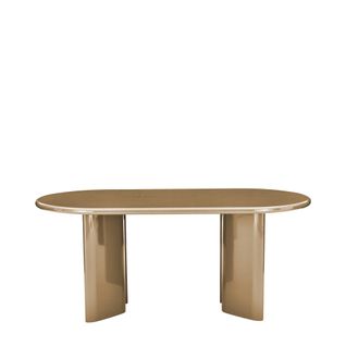 Table à Manger 6 Personnes Ovale En Bois Laqué