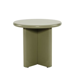 Table D'appoint Ronde En Bois Laqué Ø50cm