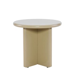 Table D'appoint Ronde En Bois Laqué Ø50cm