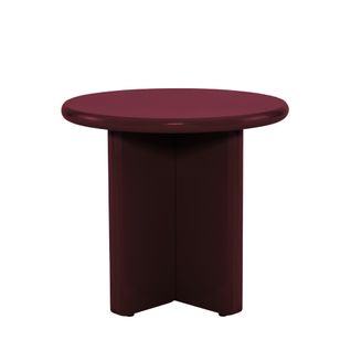 Table D'appoint Ronde En Bois Laqué Ø50cm