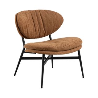 Fauteuil Lounge En Tissu Et Métal