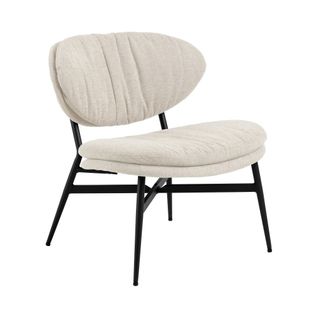 Fauteuil Lounge En Tissu Et Métal