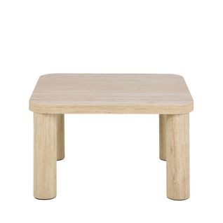 Table Basse Carrée Effet Travertin 60x60cm