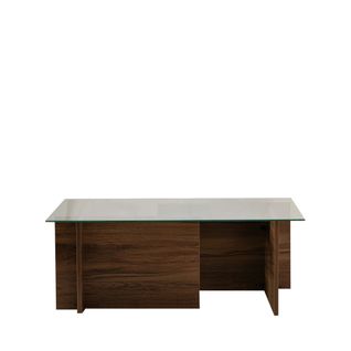 Table Basse En Verre Trempé Et Bois