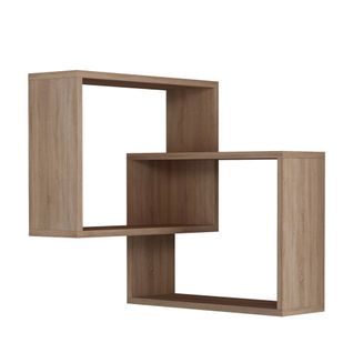 Étagère D'angle Murale En Bois L68cm