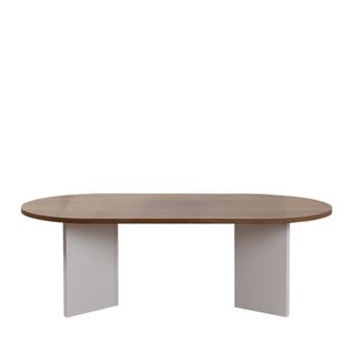 Table Basse Ovale En Bois 119x60cm