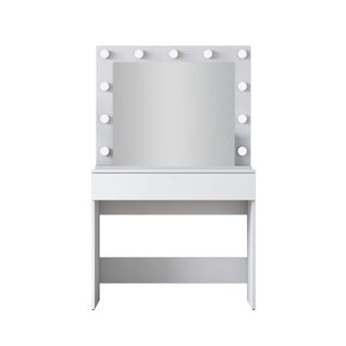 Coiffeuse 1 Tiroir Avec Miroir à LEDs L90cm