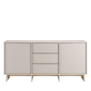 Buffet 2 Portes 3 Tiroirs En Bois Et Métal L176cm