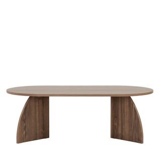 Table Basse Ovale En Bois 120x60cm