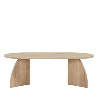 Table Basse Ovale En Bois 120x60cm