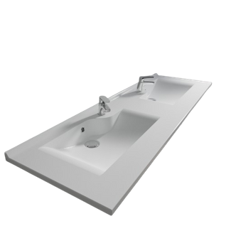 Plan Double Vasque Design 120 Cm Resiloge