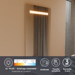 Meuble Lea 70 Cm Avec Plan Vasque Et Miroir LED Eleg Plus Ht105
