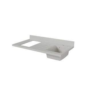 Plan De Travail Monobloc Planiquartz Avec Évier - 120 Cm - Snova - Évier à Droite - Non