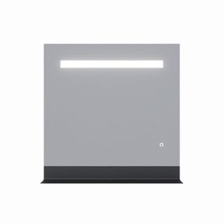 Miroir Lumineux Antibuée Etal 80x80 Cm Avec Tablette De Rangement