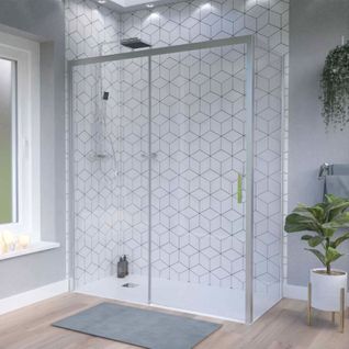 Porte De Douche D'angle Avec Paroi Coulissante Nerina Access - 160x80 Cm