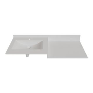 Plan Vasque 120 Cm En Résine 1 Vasque Décentrée - Atoll