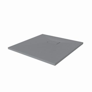 Receveur De Douche 100x100 Cm Extra Plat - Saphir- Gris Ciment