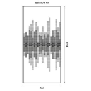 Paroi De Douche Fixe 100 Cm X 200 Cm Motif Manhattan - Verre 8 Mm